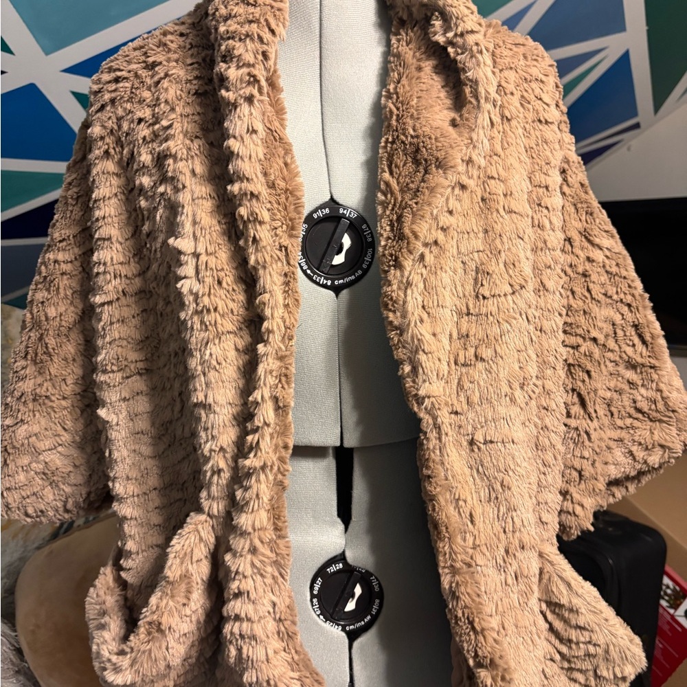 Women's Tan Teddy Jacket